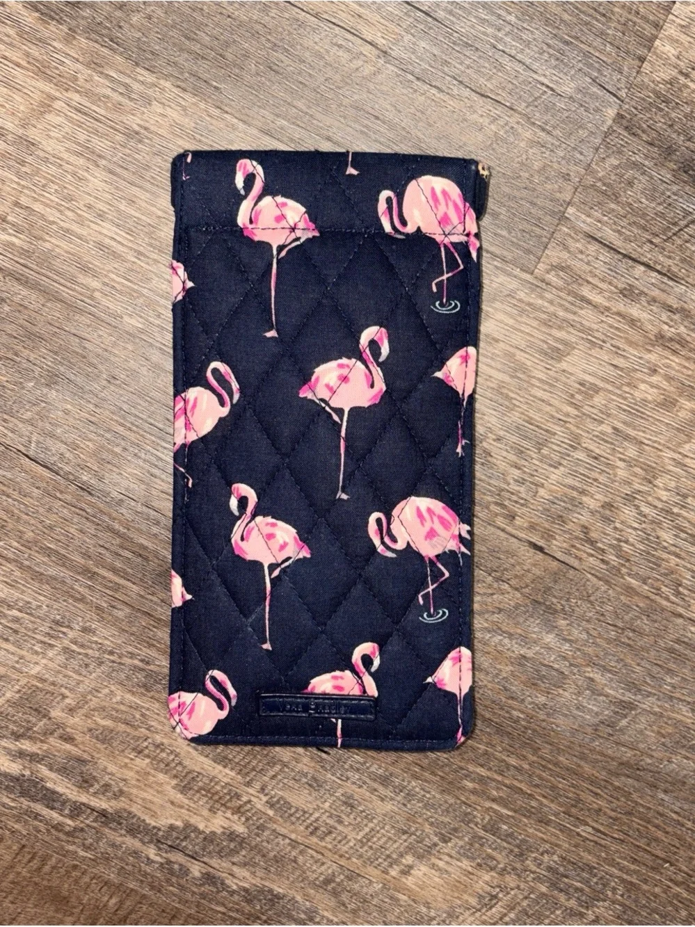 Vera Bradley Quilted Flamingo Sunglasses Sleeve in Navy & Pink
